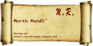 Morth René névjegykártya